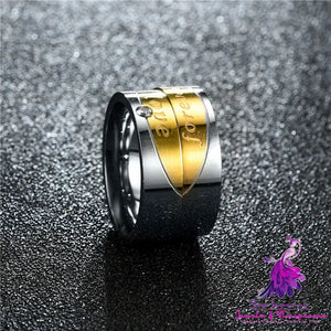 Flat Gold Couple Ring