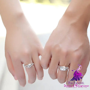 Romantic Diamond Couple Rings