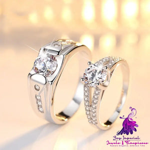 Romantic Diamond Couple Rings