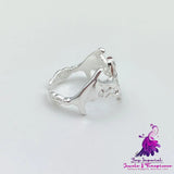 S925 Silver Opening Couple Ring