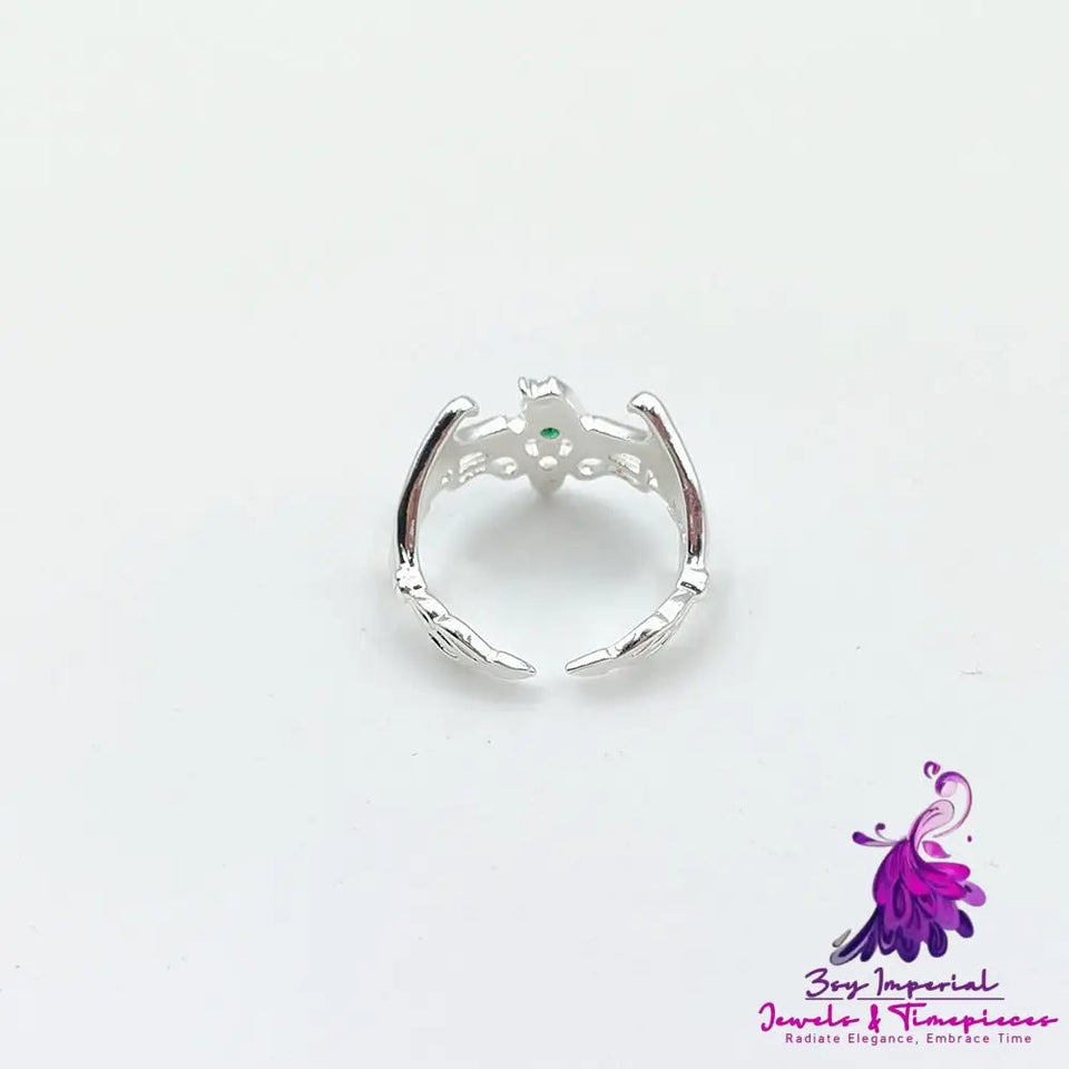 S925 Silver Opening Couple Ring