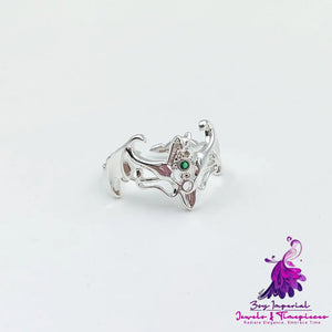 S925 Silver Opening Couple Ring