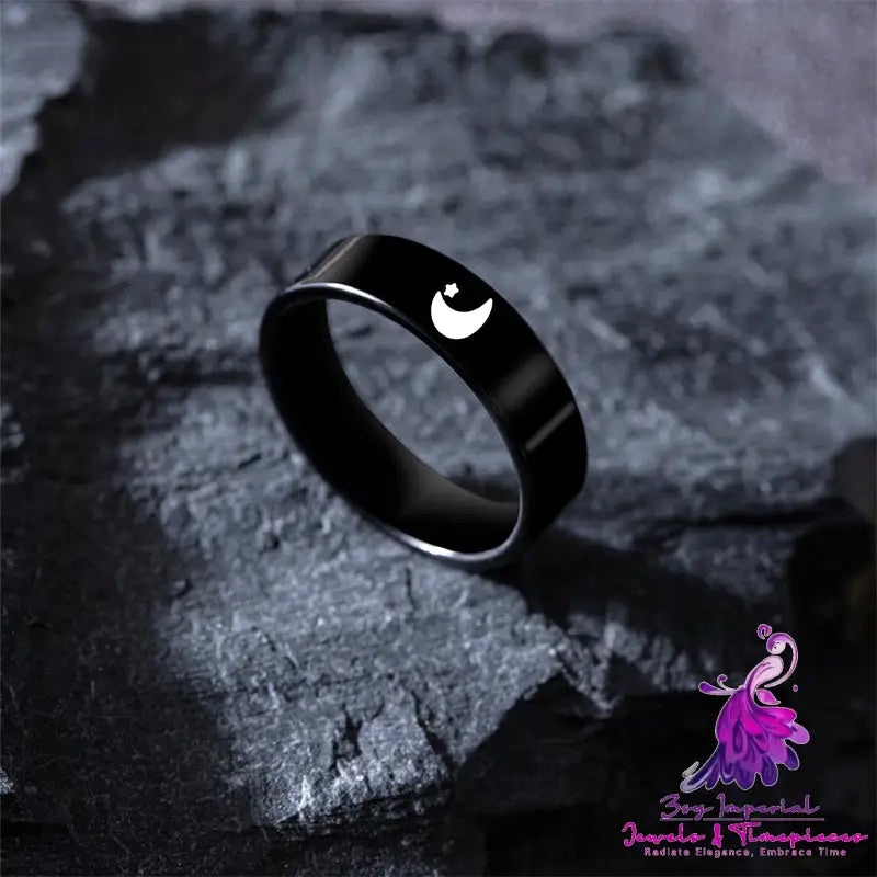 Sun Moon Stainless Steel Ring