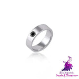 Sun Moon Stainless Steel Ring