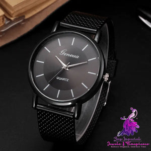 Mesh Belt Quartz Couple Watch