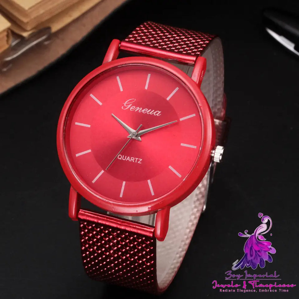 Mesh Belt Quartz Couple Watch