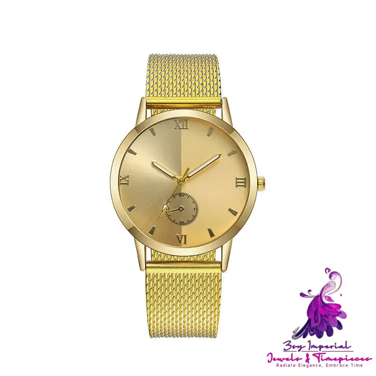 Mesh Belt Quartz Couple Watch