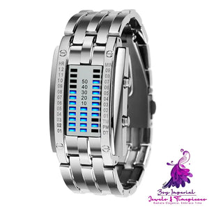 LED Binary Retro Couple Watch