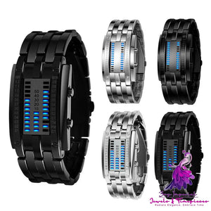 LED Binary Retro Couple Watch