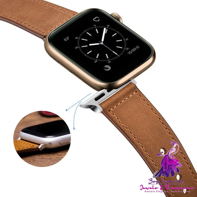 Pure Color Cowhide Watch Strap