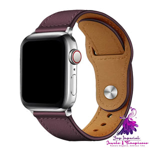 Pure Color Cowhide Watch Strap