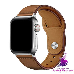 Pure Color Cowhide Watch Strap