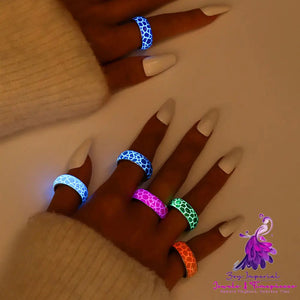 Stainless Steel Luminous Crack Ring