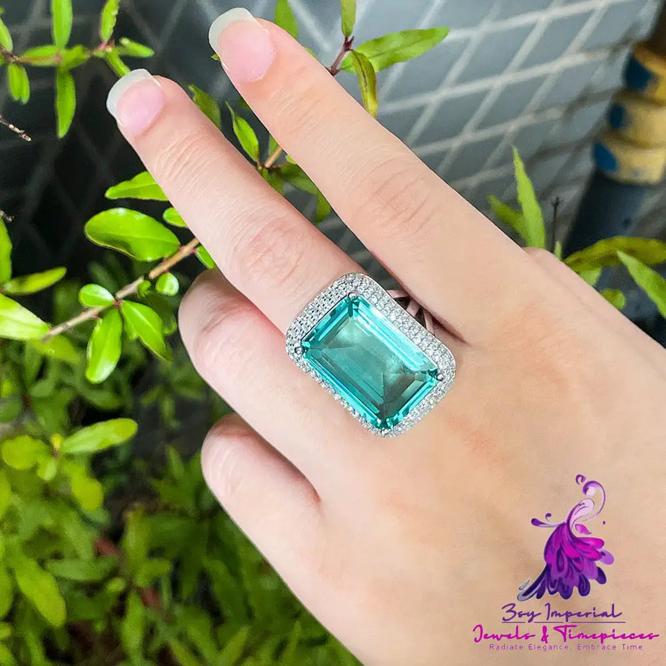 Creative Rectangular Geometric Ring