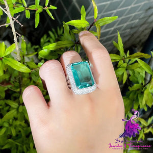 Creative Rectangular Geometric Ring