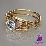 Creative Diamond Flower Ring