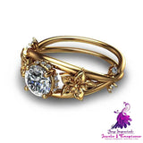 Creative Diamond Flower Ring