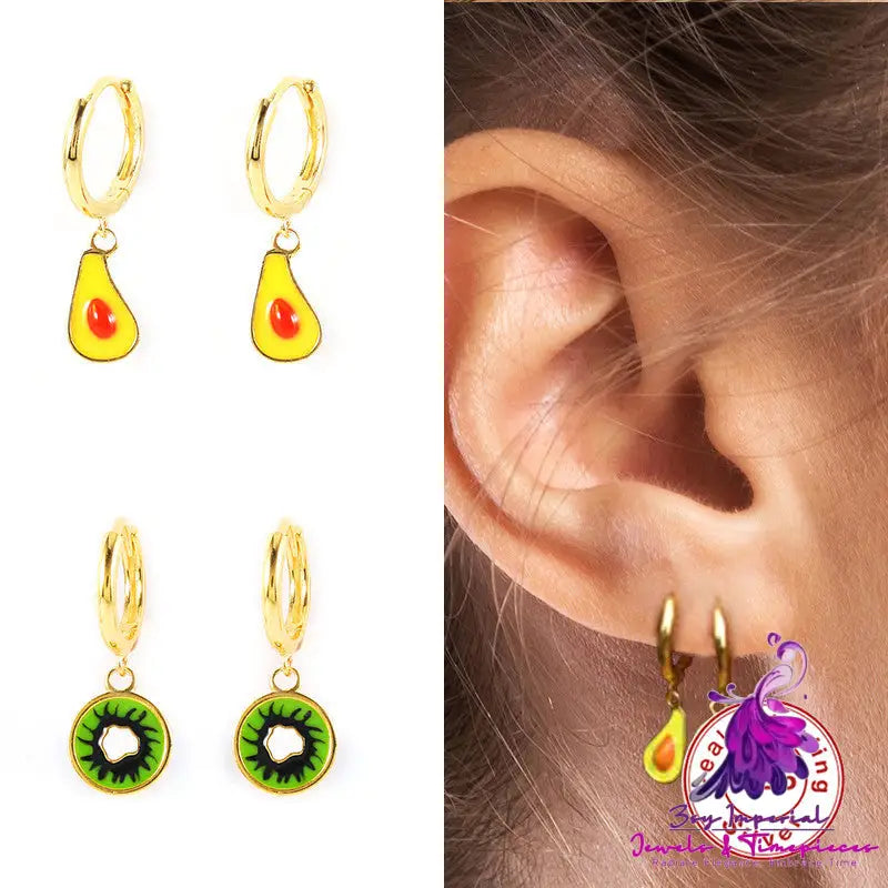 Fruit Drop Oil Earrings