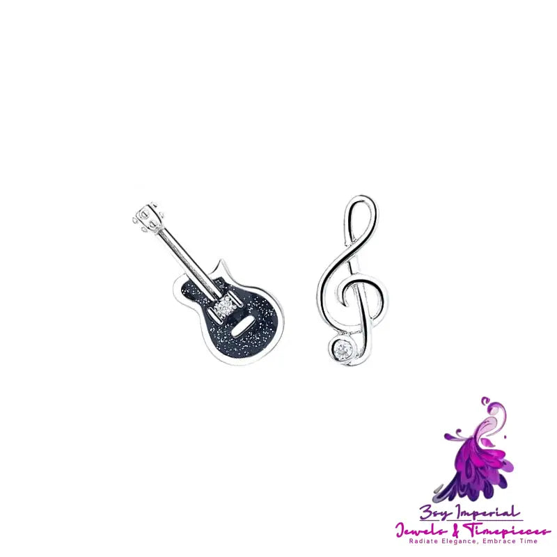 Creative Cute Guitar Note Shape Earrings