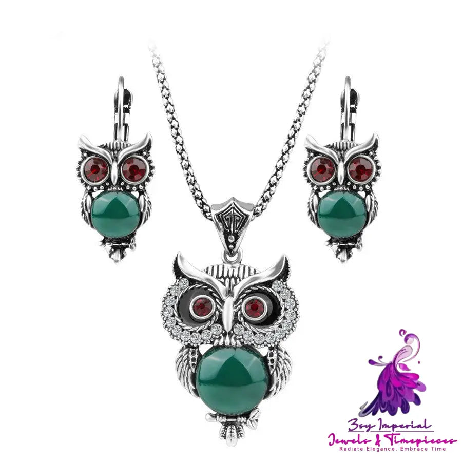 Creative Owl Jewelry Set