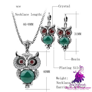 Creative Owl Jewelry Set