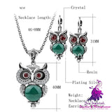 Creative Owl Jewelry Set