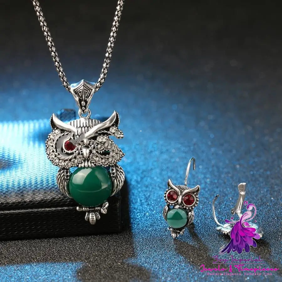 Creative Owl Jewelry Set