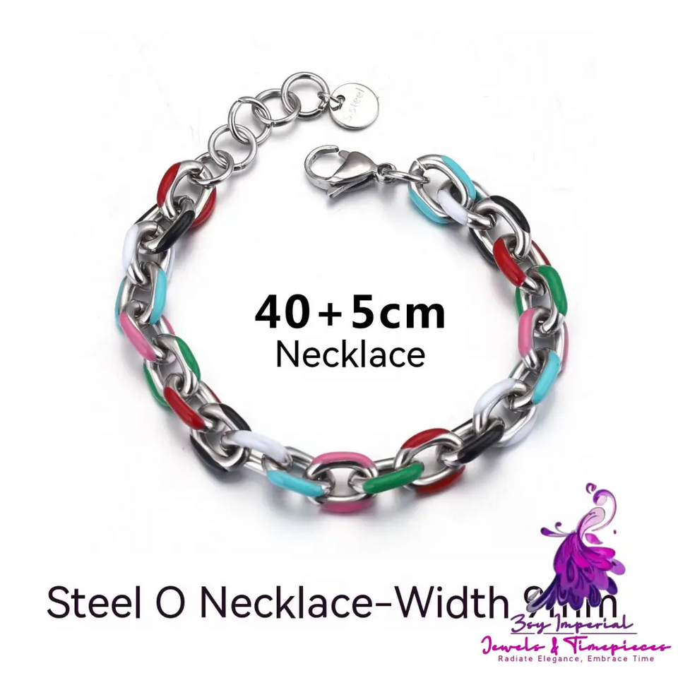 Creative Epoxy Titanium Steel Chain