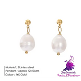 Simple Freshwater Pearl Earrings