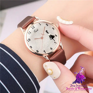 Minimalist Girl Pattern Women’s Quartz Watch