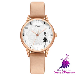 Minimalist Girl Pattern Women’s Quartz Watch