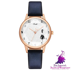 Minimalist Girl Pattern Women’s Quartz Watch