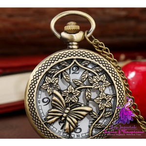 Hollow Butterfly Pocket Watch