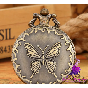 Hollow Butterfly Pocket Watch