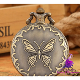 Hollow Butterfly Pocket Watch