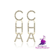 Creative Asymmetric Letter Earrings