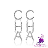 Creative Asymmetric Letter Earrings