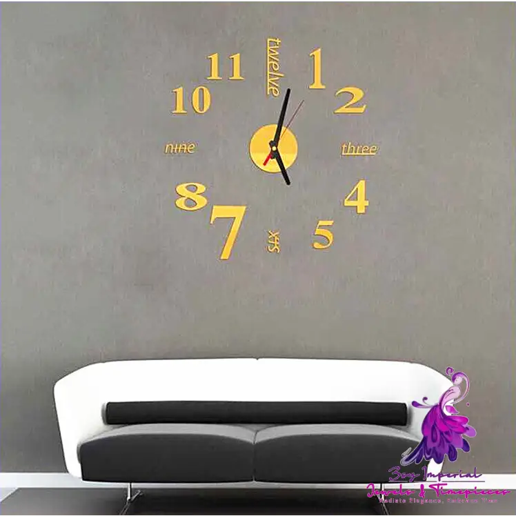 Creative 3D Stereo Acrylic Mirror Clock