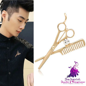 Barber Scissors Comb Pin