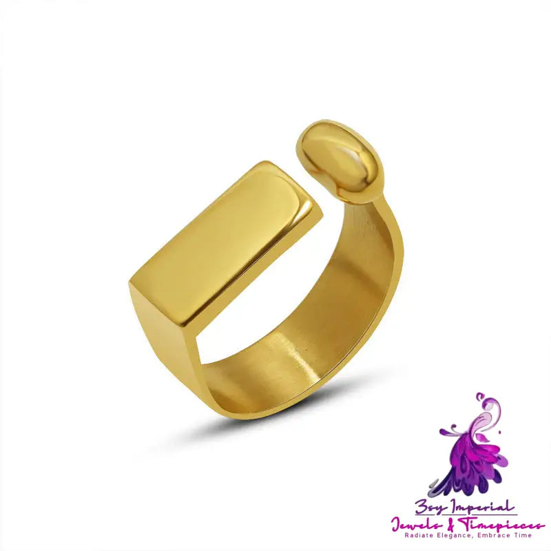 Creative Letters Titanium Steel Ring For Women