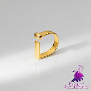 Creative Letters Titanium Steel Ring For Women