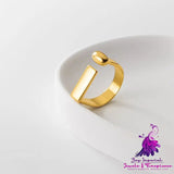 Creative Letters Titanium Steel Ring For Women