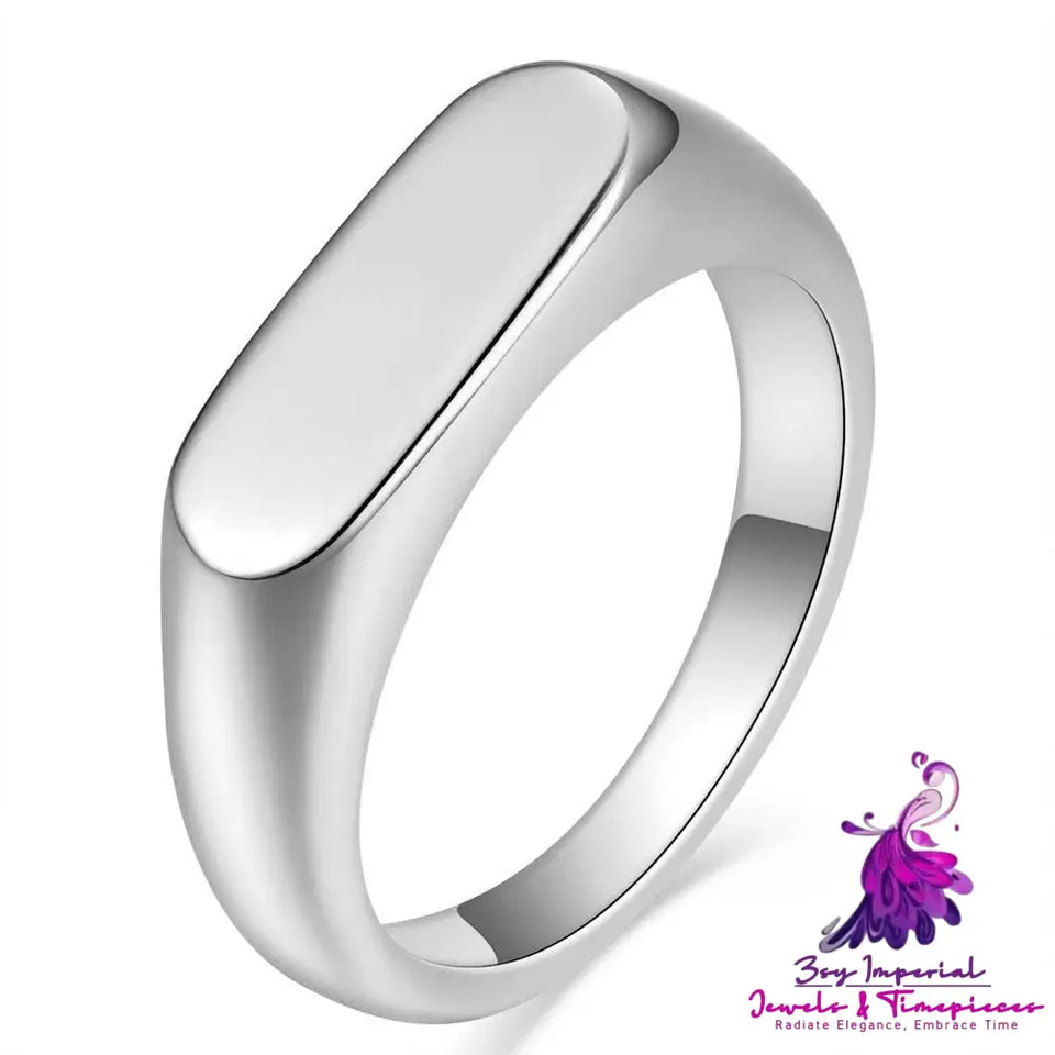 Retro Simple Titanium Steel Women’s Ring