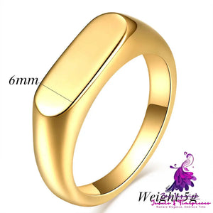 Retro Simple Titanium Steel Women’s Ring