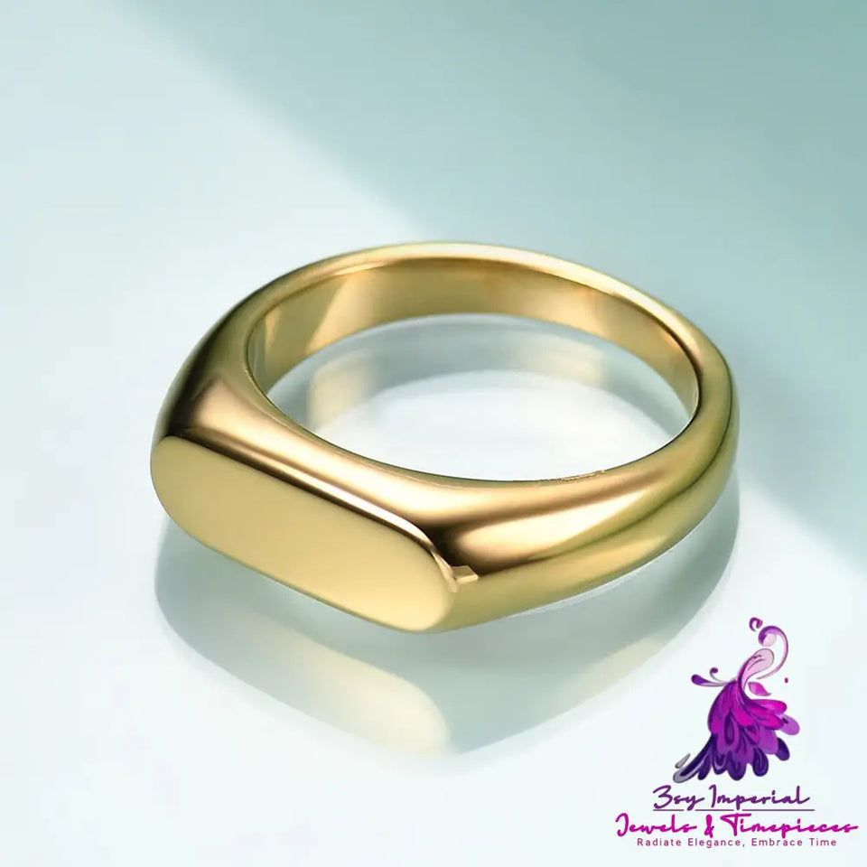 Retro Simple Titanium Steel Women’s Ring