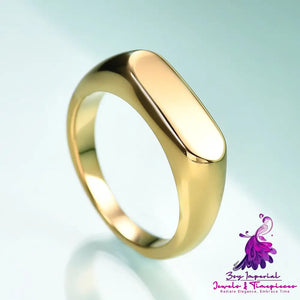 Retro Simple Titanium Steel Women’s Ring