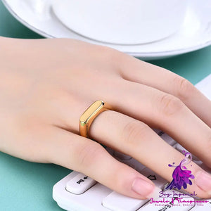 Retro Simple Titanium Steel Women’s Ring