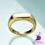 Retro Simple Titanium Steel Women’s Ring