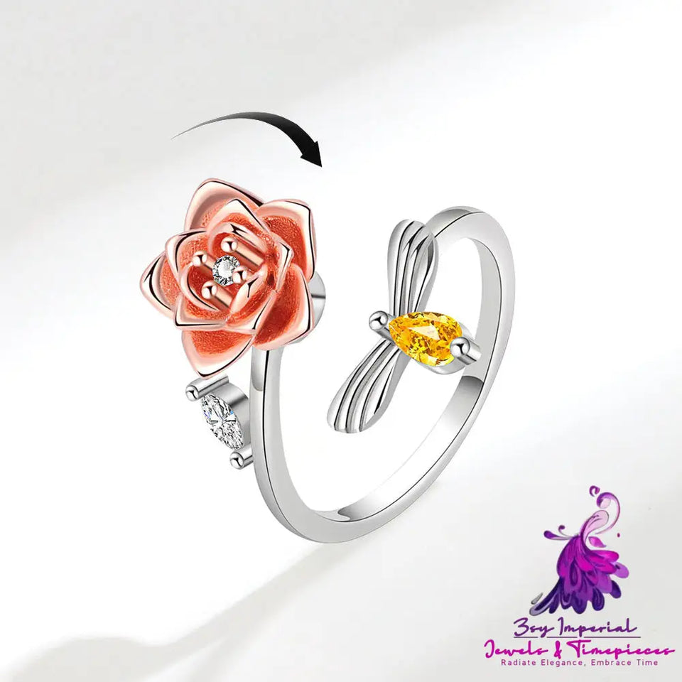 Creative Rotating Flower Ring