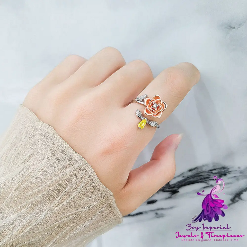 Creative Rotating Flower Ring